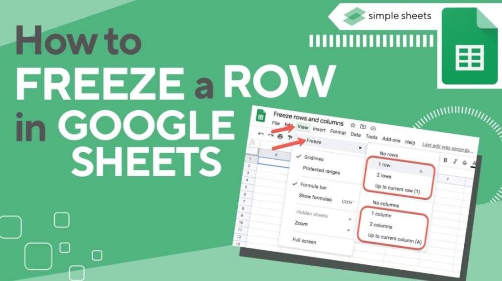 Lock a Row in Google Sheets