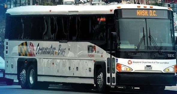Maryland public transit commuter bus